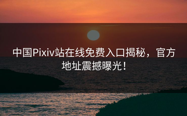中国Pixiv站在线免费入口揭秘，官方地址震撼曝光！