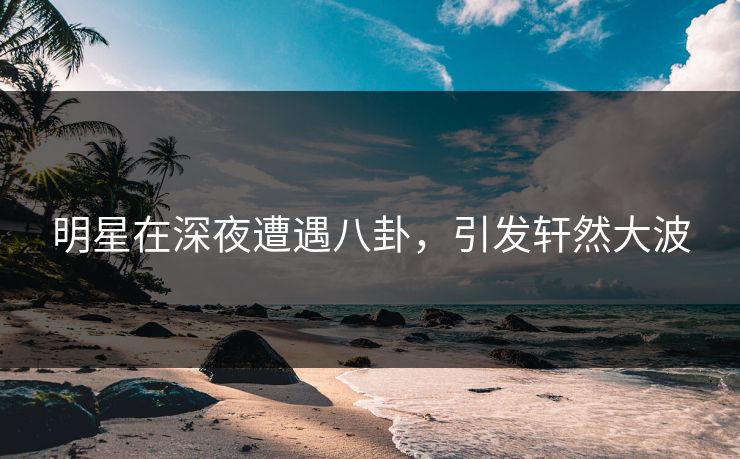 明星在深夜遭遇八卦，引发轩然大波